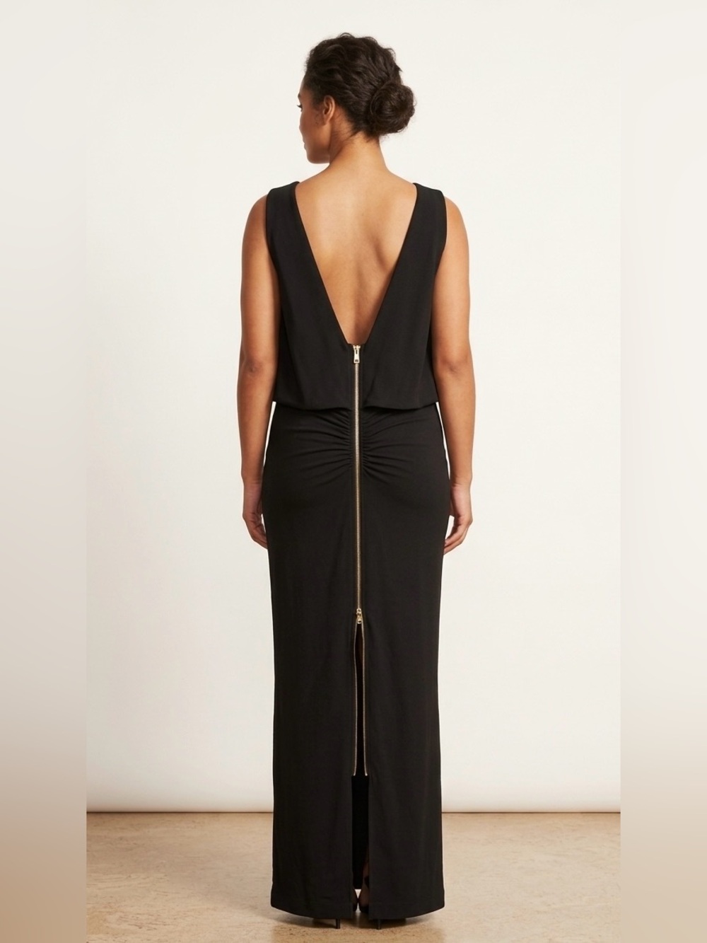 Caribbean Queen Black Open Back Dress Size M